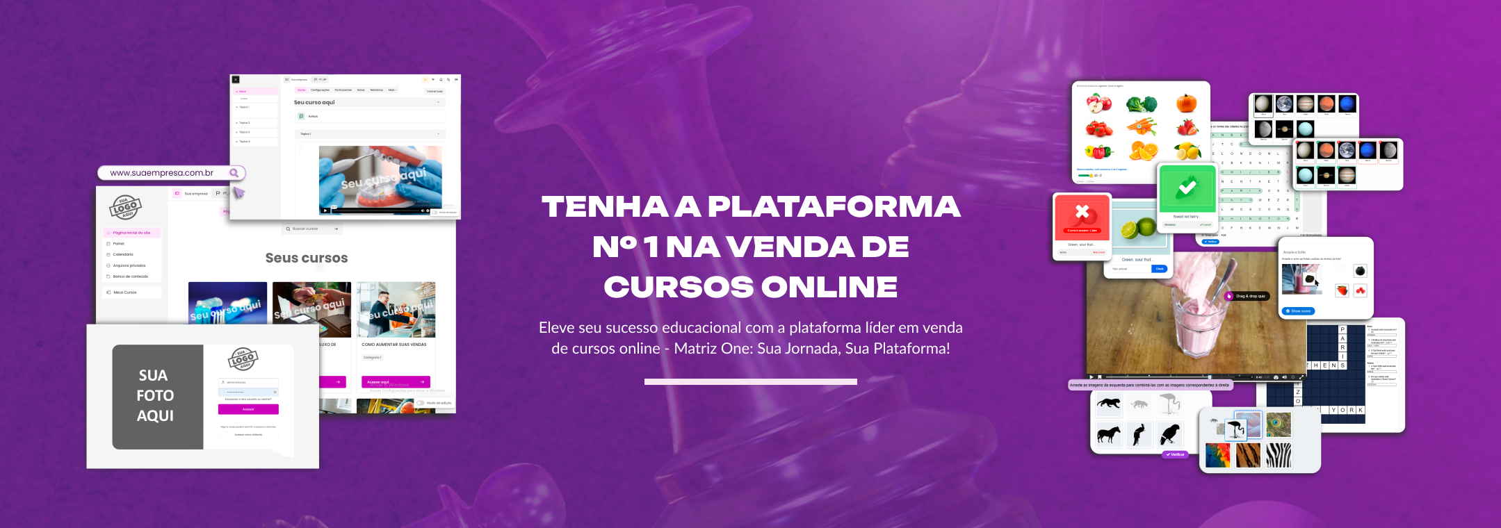 Tenha a plataforma nº 1 na venda de cursos online.